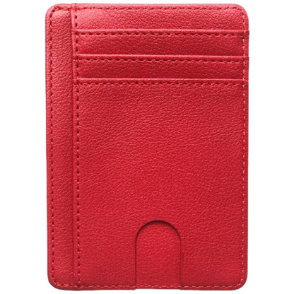 インナーカードケース PUレザー カード入れ 8枚収納 RFID 磁気防止 レッド バリエーション画像