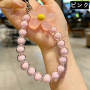 スマホストラップ スマートフォンストラップ 携帯ストラップ 手首ストラップ ハンドストラップ レディース 女性 お花風 フラワー風 ナスカン付き かわいい 可愛い おしゃれ