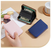 カードケース ミニ財布 レディース メンズ PUレザー じゃばら 大容量 スクエア スリム コンパクト 小銭入れ シンプル 無地