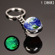 キーホルダー キーリング バッグチャーム 惑星 スター プラネット 宇宙 夜光 蓄光 光る プレゼント ギフト 景品 おしゃれ