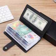 カードケース 通帳ケース 通帳入れ クレジットカードケース レザー調 IDカードケース キャッシュカード お札入れ ポイントカード 96枚収納 大容量 診察券 おしゃれ シンプル PUレザー シンプル 無地 ブラック 黒 ブラウン