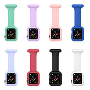 Apple Watch用バンド シリコンストラップ 安全ピン付き 丸洗い 簡単装着 やわらかい ソフト アップルウォッチ用 ナースウォッチ用 腕時計バンド 交換ベルト 付け替えバンド 互換ベルト シリコン製 かわいい おしゃれ 付け替え シンプル 無地