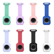 Apple Watch用バンド シリコンストラップ 安全ピン付き 丸洗い 簡単装着 やわらかい ソフト アップルウォッチ用 ナースウォッチ用 腕時計バンド 交換ベルト 付け替えバンド 互換ベルト シリコン製 かわいい おしゃれ 付け替え シンプル 無地