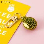 キーホルダー バッグチャーム キーリング バッグ小物 フルーツ 野菜 果物 ハンドメイド かわいい おしゃれ ピーチ 桃 バナナ リンゴ オレンジ ブドウ