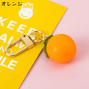 キーホルダー バッグチャーム キーリング バッグ小物 フルーツ 野菜 果物 ハンドメイド かわいい おしゃれ ピーチ 桃 バナナ リンゴ オレンジ ブドウ