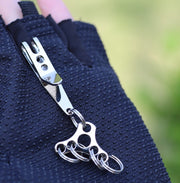 キーホルダー ベルトループ キーリング ベルトフック キーフック 単品 リング4個 メンズ レディース 男女兼用 アウトドア 作業 屋外 リング 鍵 工具 吊り下げ 便利 持ち運び 持ち歩き キャンプ 魚釣り 銀色