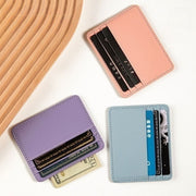カードケース レディース メンズ 男女兼用 カード入れ カードホルダー 小銭入れ レザー調 コンパクト スリム 薄型 シンプル 無地 カード収納 クレジットカード