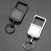 リールキーホルダー 単品 1個 カラビナ付き 伸縮 伸びる キーリール リールストラップ 吊り下げ 落下防止 シンプル ベーシック 定番 簡単取り付け 紛失防止 鞄 リュック ベルトループ アウトドア キャンプ 便利