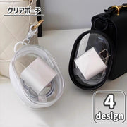 クリアポーチ マルチポーチ 小物入れ カニカン付き ナスカン ミニポーチ アクセサリー ぬいぐるみ グッズ フィギュア