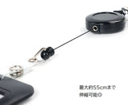 パスケース IDカードホルダー リール付き ネックストラップ 社員証ケース 伸縮式 縦型 タテ型 伸縮リール 首掛け 社員証ケース 通行証 名札ホルダー オフィス 病院 スライド式 定期入れ