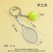 キーホルダー バッグチャーム キーリング チャーム スポーツ 部活 テニス 卓球 サッカー バスケットボール おしゃれ かわいい