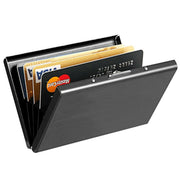カードケース クレジットカードケース ハードケース カードホルダー RFID じゃばら式 蛇腹式 コンパクト アコーディオン型 カード入れ 財布 ミニウォレット レディース メンズ 男女兼用 ファスナー おしゃれ スタイリッシュ シンプル プレゼント ギフト 青 黒 金色 銀色 ローズゴールド