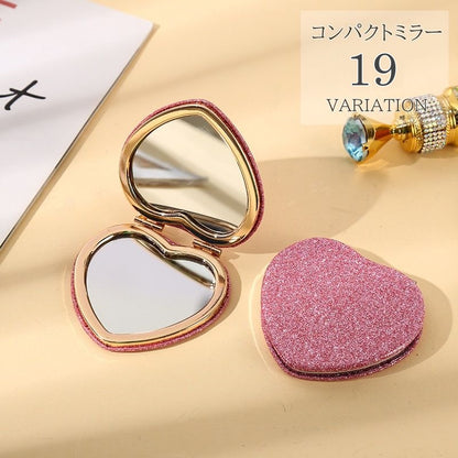 コンパクトミラー 手鏡 レディース ハート 蝶々 丸型 商品画像