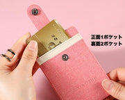 パスケース IDカードホルダー リール 伸縮 社員証 通行証 ICカード 定期入れ IDケース タテ型 縦型 ヨコ型 横型 ストラップ付き カード入れ シンプル お洒落
