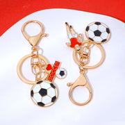キーホルダー キーリング サッカーボール かわいい おしゃれ 記念品 プチギフト プレゼント 贈り物 応援グッズ 卒団記念 ファッション小物 部活 サークル 女性用 男性用