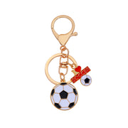キーホルダー キーリング サッカーボール かわいい おしゃれ 記念品 プチギフト プレゼント 贈り物 応援グッズ 卒団記念 ファッション小物 部活 サークル 女性用 男性用
