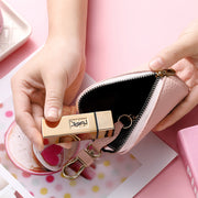 キーケース レディース キーホルダー キーカバー 鍵入れ 小物入れ ミニポーチ 鍵 カギ ジッパー コンパクト 持ち運び おしゃれ かわいい シンプル プレゼント ギフト