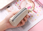 キーケース レディース キーホルダー キーカバー 鍵入れ 小物入れ ミニポーチ 鍵 カギ ジッパー コンパクト 持ち運び おしゃれ かわいい シンプル プレゼント ギフト
