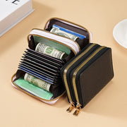 カードケース クレジットカードケース コインケース ミニ財布 カードホルダー じゃばら式 蛇腹式 コンパクト アコーディオン型 カード入れ 財布 ミニウォレット レディース メンズ 男女兼用 レザー調 おしゃれ かわいい シンプル プレゼント ギフト 黒 茶 赤 ピンク 茶 白