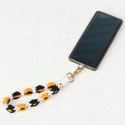 リストストラップ ハンドストラップ スマホストラップ 携帯ストラップ スマホ用アクセサリー スマホ関連雑貨 ナスカン レバーカン 落下防止 お花 フラワー ハンドメイド風 カラフル グリーン ピンク ポップ 可愛い カジュアル おしゃれ ガーリー フェミニン お揃い ペアルック