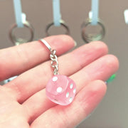キーホルダー キーリング バックチャーム サイコロ さいころ ダイス 可愛い おしゃれ ユニーク レディース メンズ プレゼント カラバリ豊富