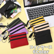 コインケース 小銭入れ カードケース カード入れ ミニ財布 レディース メンズ 男女兼用 キーリング付き ファスナー ジップ おしゃれ コンパクト ポケット かわいい