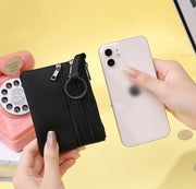 コインケース 小銭入れ カードケース カード入れ ミニ財布 レディース メンズ 男女兼用 キーリング付き ファスナー ジップ おしゃれ コンパクト ポケット かわいい