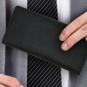 カード入れ お札入れ 長財布 ウォレット メンズ 薄型 PVC レザー調 定期入れ 大容量 お札 定番 ビジネス おしゃれ かっこいい スマート