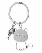 キーホルダー キーリング キーチャーム バッグチャーム 猫 ネコ ねこ キャット お魚 鍵 カギ 紛失防止 メンズ レディース 男女兼用 かわいい プレゼント ギフト 贈り物