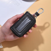 キーケース スマートキーケース レディース メンズ 男女兼用 車 鍵入れ カギ収納 レザー調 キーカバー カラビナ ラウンドファスナー おしゃれ 上品 シンプル ギフト プレゼント 女性 男性