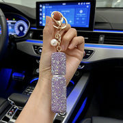 アトマイザー 詰め替え容器 空容器 5ml キーホルダー型 バッグチャーム スプレーボトル ラインストーン ガラス瓶 ディスペンサー スプレー 香水 小分けボトル ポータブル ミニボトル アロマ フレグランス コロン キラキラ 華やか 煌びやか 上品 おしゃれ かわいい コンパクト 持ち運び 旅行