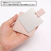 コンパクトミラー カードミラー 薄型 ミニミラー 携帯鏡 ポケットサイズ レディース 手鏡 ハンドミラー 片面 ステンレス製 スライド 角型 スクエア 四角形 吊り下げ 便利 持ち運び シンプル かわいい おしゃれ ファッション雑貨