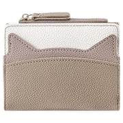 二つ折り財布 レディース 女性 ミニ財布 ウォレット ミニサイズ コンパクト 小銭入れ ボタン お札入れ レザー調 シンプル かわいい おしゃれ 大人 女子 無地 ギフト プレゼント 贈り物 普段使い