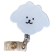 リールキーホルダー クリップタイプ リールホルダー ベルトループ 犬 イヌ キーチェーン キーリング 伸縮 かわいい カジュアル ID IC 社員証 会員証