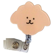 リールキーホルダー クリップタイプ リールホルダー ベルトループ 犬 イヌ キーチェーン キーリング 伸縮 かわいい カジュアル ID IC 社員証 会員証