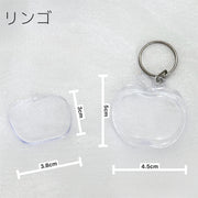 アクリルキーホルダー フォトフレーム 推し活グッズ メモリアル DIY 写真 イラスト デコレーション クリア 透明 手作り オリジナル シンプル