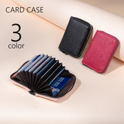 カードケース クレジットカードケース カードホルダー じゃばら式 蛇腹式 コンパクト アコーディオン型 カード入れ 財布 ミニウォレット レディース メンズ 男女兼用 レザー調 ファスナー おしゃれ かわいい シンプル プレゼント ギフト