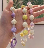 キーホルダー バッグチャーム キーチェーン ストラップ ビーズ 大粒 パステルカラー かわいい おしゃれ レディース 女性 女子