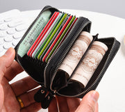 カードケース カード入れ 小銭入れ お札入れ 財布 コインケース レディース 女性 じゃばら 蛇腹 フェイクレザー レザー調 シンプル 単色 コンパクト 小さめ ウォレット 高級感 上品 おしゃれ