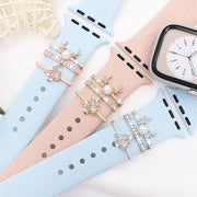 バンドチャーム Apple Watch アップルウォッチ用 シリコンベルト 装飾 アクセサリー ラインストーン クリスマスツリー