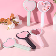手鏡 ハンドミラー 折りたたみ 等倍 柄つき ミニ ハート メイク道具 化粧直し 身だしなみ お手入れ 携帯用 持ち運び 小さめ 小型 コンパクト かわいい