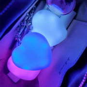 バッグチャーム バッグライト ポータブル ミニ ナイトライト ライトキーホルダー 充電式 タッチ コンパクト LED リチウム 光る 可愛い バッグインライト バッグ用アクセサリー 夜間 便利