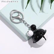 バッグチャーム キーホルダー キーリング レディース 女性 メンズ 男性 ユニセックス 男女兼用 お揃い ペアルック ファッション雑貨 鈴 二重リング カニカン レバーカン チェーン ツートンカラー バイカラー 星 スター ポップ カジュアル 可愛い キュート 推し活