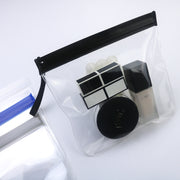 トラベルポーチ 化粧ポーチ クリアポーチ 旅行用品 パッキング ストラップ付き 透明 ファスナー 持ち運び 防水 小分け