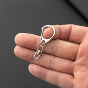 キーホルダーパーツ 10個セット キーチェーン D型フック パーツ 部品 金具 リング シンプル DIY ハンドメイド 手作り