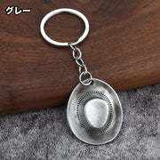 キーホルダー キーリング レディース 女性 メンズ 男性 ユニセックス 男女兼用 お揃い レトロ調 アンティーク調 ハット 帽子 チェーン お洒落