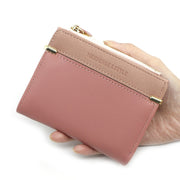 二つ折り財布 ミニ財布 レディース 女性 ウォレット カード収納 薄型 コンパクト小銭入れ ファスナー チャック お札入れ レザー調 シンプル かわいい おしゃれ 大人 女子 ギフト プレゼント 贈り物 普段使い