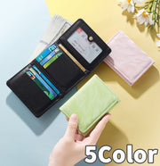 三つ折り財布 カードケース カード入れ お札入れ レディース 女性 財布 ミニ財布 ミニサイズ コンパクト レザー調 シンプル かわいい おしゃれ 収納 ボタン 無地 母の日 ホワイトデー 誕生日 20代 30代 40代 50代 60代 プレゼント ギフト