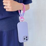 スマホストラップ ハンドストラップ 太丸紐 丸型カラビナ リング型 落下防止 紛失防止 カメラ デジカメ キーホルダー キーリング おしゃれ かわいい