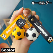キーホルダー キーリング サッカーボール スポーツ 部活 かっこいい お揃い 学生 メンズ 男の子 ボーイ プレゼント ギフト ファッション小物